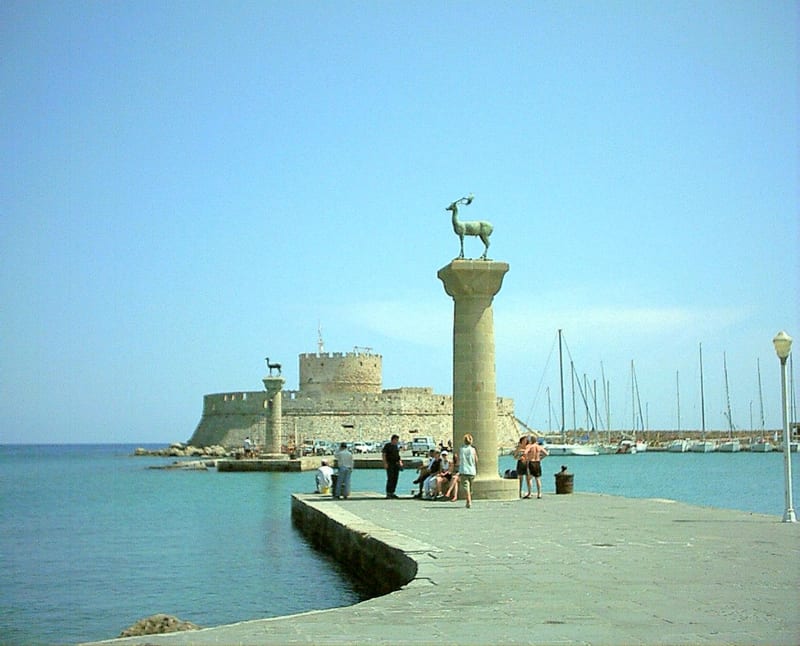 Family exploring Rhodes from a cruise ship