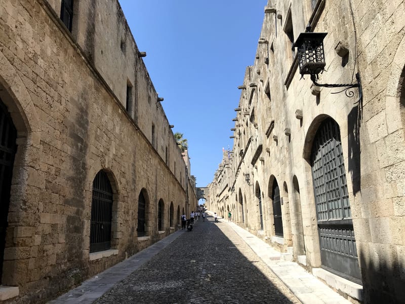 Walking the Rhodes Old Town from the cruise terminal